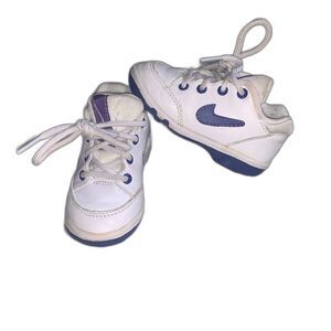Vintage Nike White Blue Baby Sneakers 6C